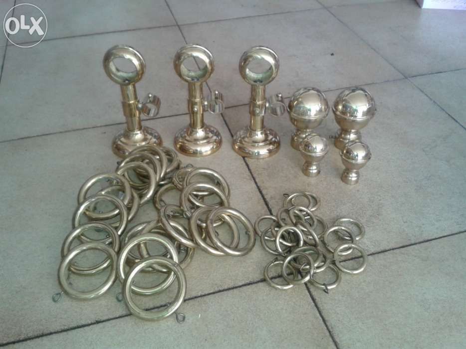 Curtain Rod Parts / Antique Drawer Pulls.