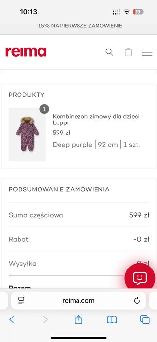 Kombinezon zimowy Reima dla dziewczynki