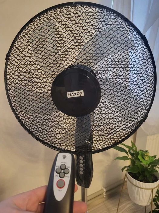 Nowy Wiatrak Wentylator Podłogowy Stojący 5 Łopatek Timer + Pilot