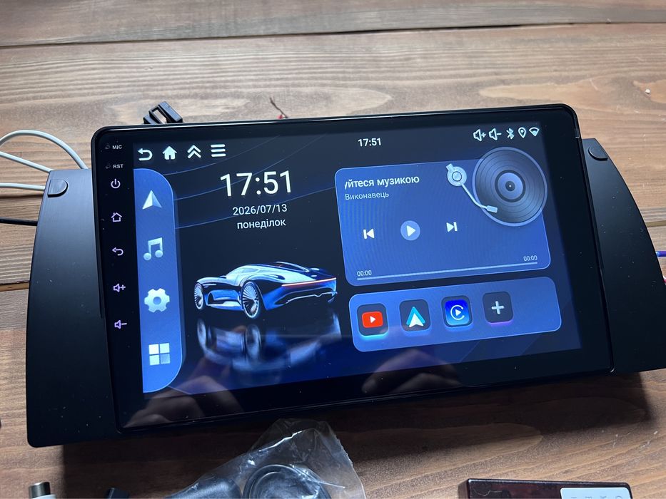 Магнітола Android 8 ядер Sim 4g Gps Car Play BMW X5 E53 E39 E38