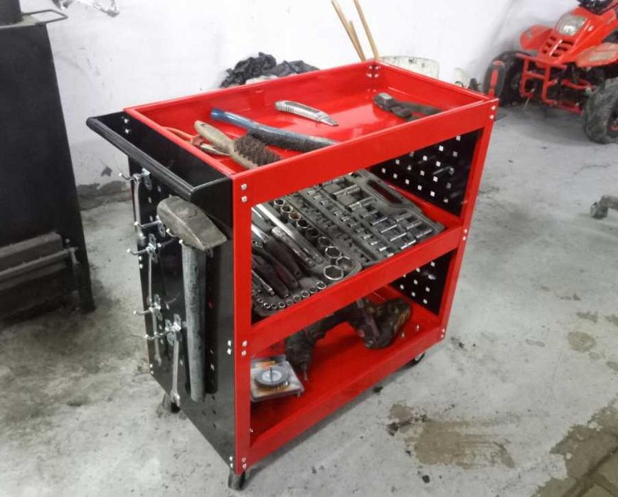 Nowy Wózek Warsztatowy Stół do 150kg Szafka Narzędziowa + Haczyki - FV