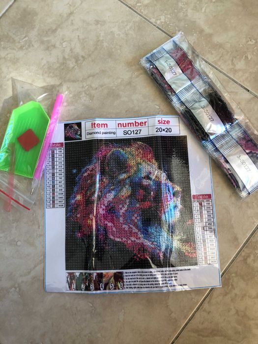 Leão kit diamond painting novo