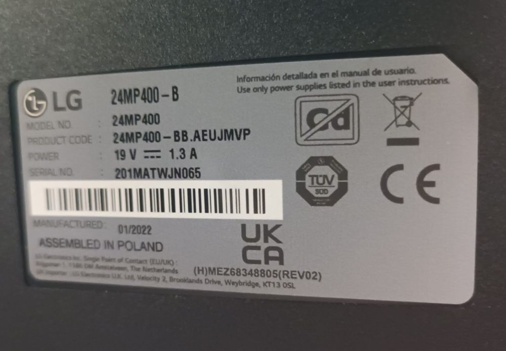 Monitor LG 24" HDMI