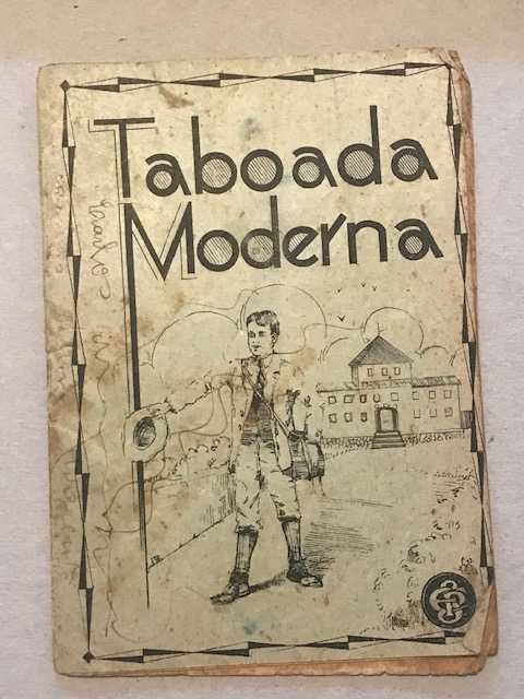 Livro antigo de geografia e Tabuada