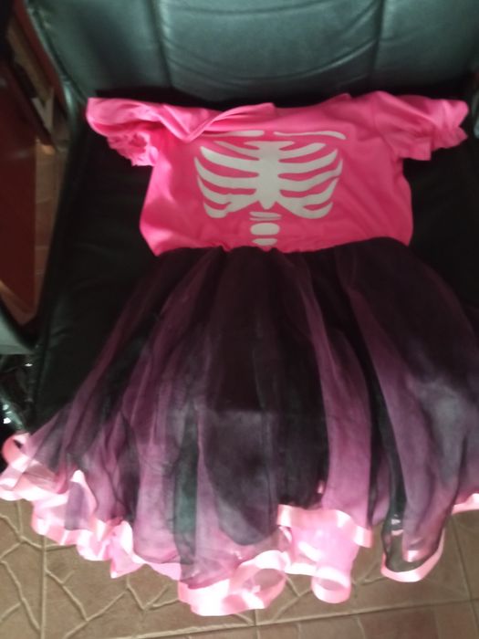 Fato Halloween /carnaval Esqueleto
