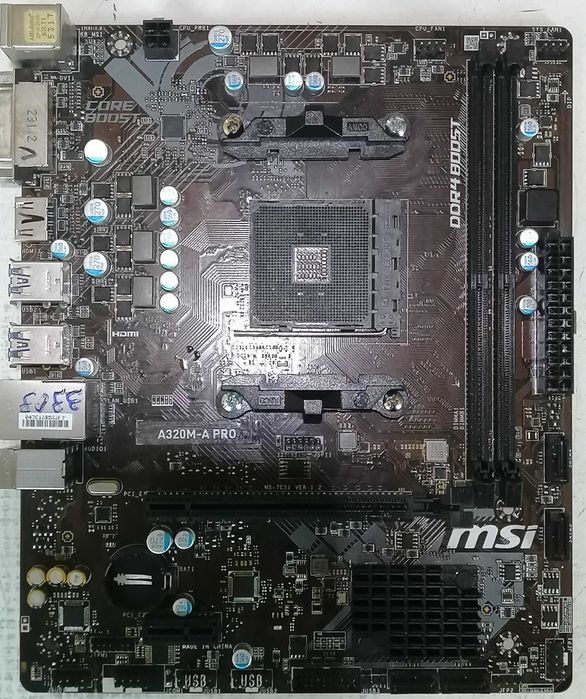 Продам материнскую плату MSI A320M-A Pro, Socket AM4, DDR4.