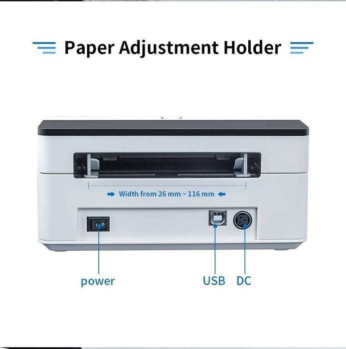 Термопринтер для етикеток Xprinter XP-D463B USB з Bluetooth