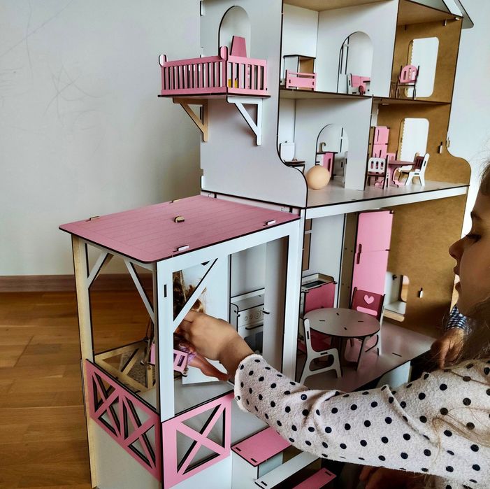 Дитячий будинок для ляльки Барбі—великий, деревʼяний будиночок НОВИЙ‼️