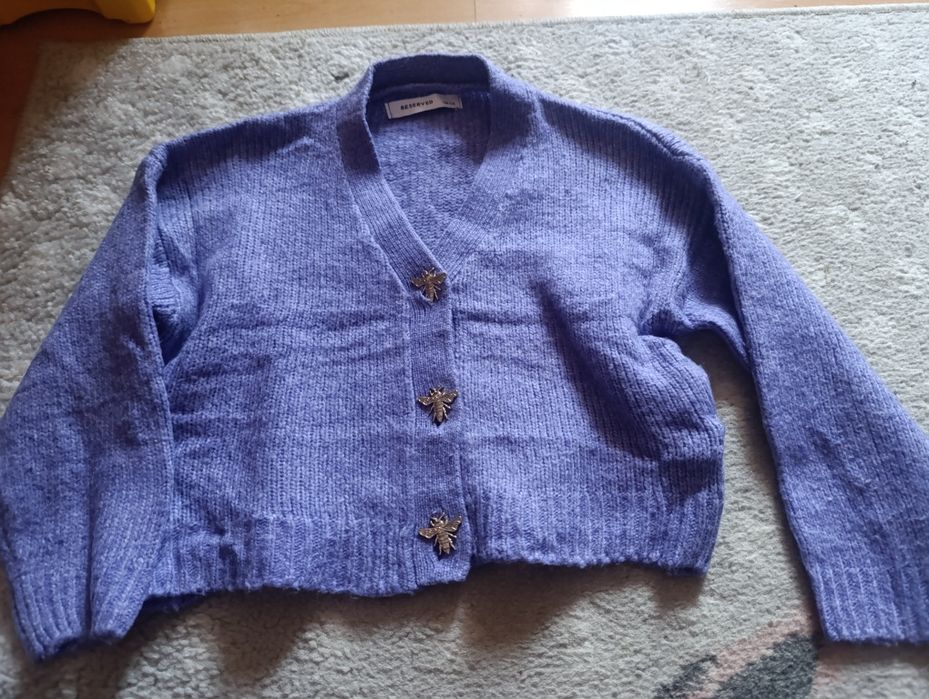 Sweterek rozpinany Reserved 116 cm, ozdobne guziki