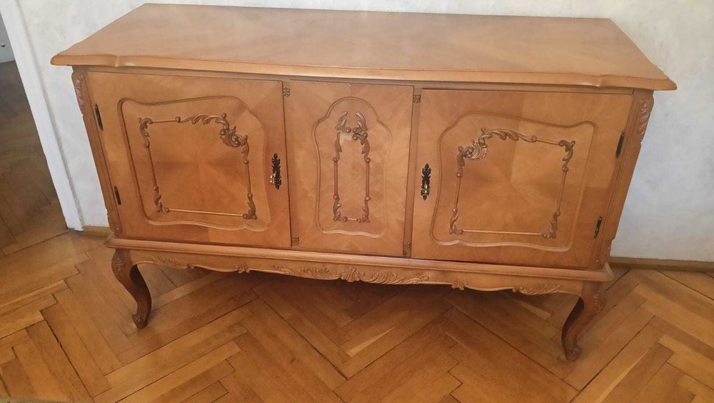 UNIKAT! Kompletna Jadalnia „BOGDANA” 1984 r. – Rumuński Chippendale (12 elementów) – STAN IDEALNY!