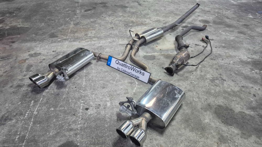 Linha escape Friedrich Motorsport inox Audi A4 B6 B7 1.8T homologada INOX