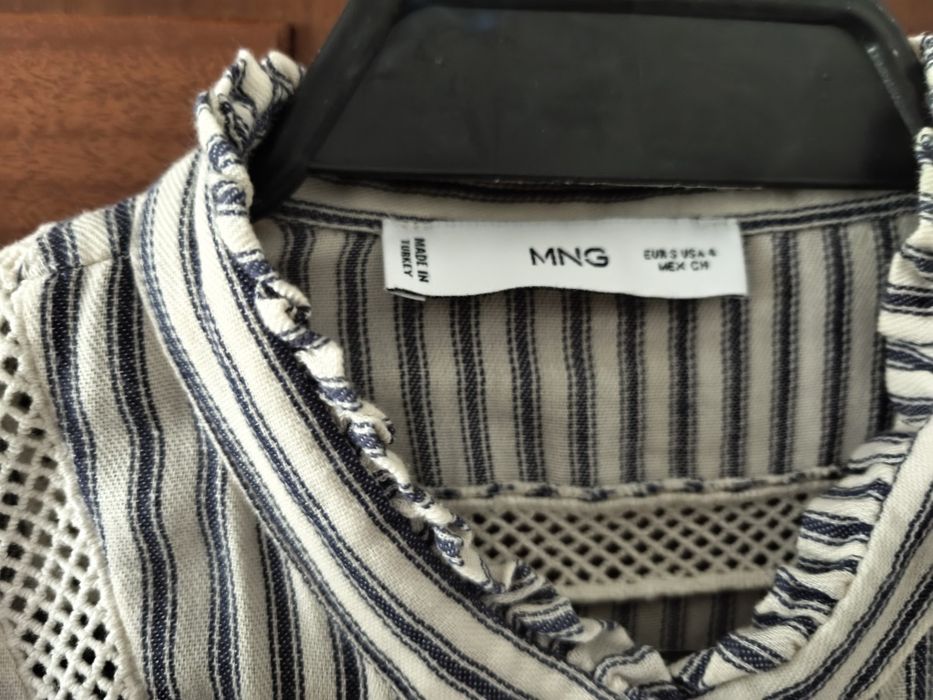 Bawełniana koszula z koronką Mango r. 36