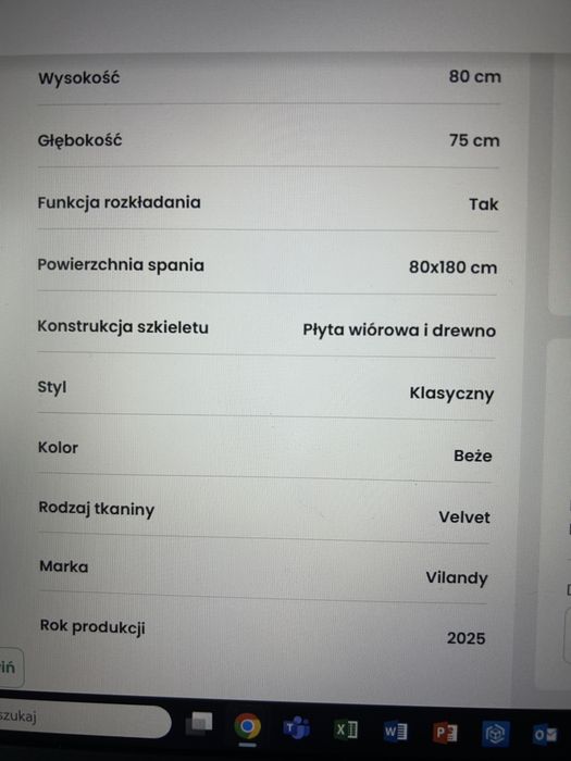 Sofa rozkladana Viluś