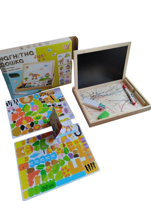 Срочно Двухсторонняя доска для рисовани,Магнитная доска с магнитами WT