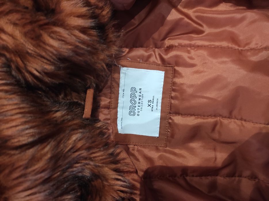 Cieplutko dłuższą kurtka z croppa