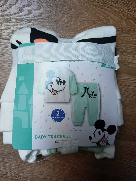 Komplet dresowy Disney 62/68 miętowy, nowy
