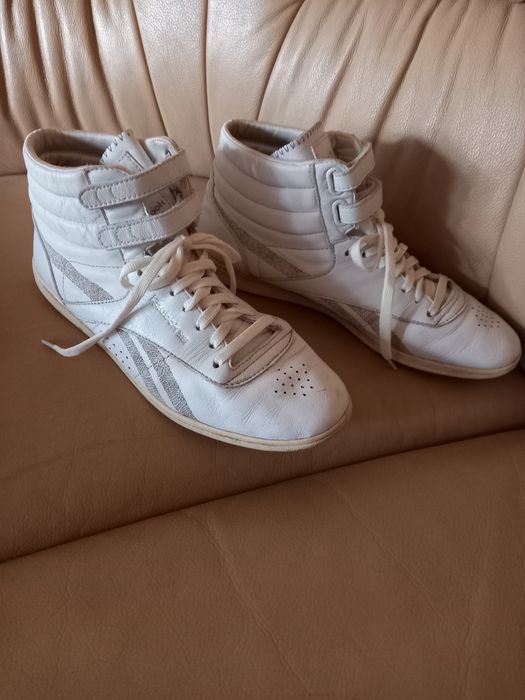 Kultowe Reebok Classisc Skóra Naturalna r.38 damskie sneakersy białe
