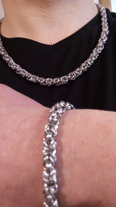 Srebrny łańcuszek,złoty łańcuszek,splot królewski,galibardi,316l,NOWY