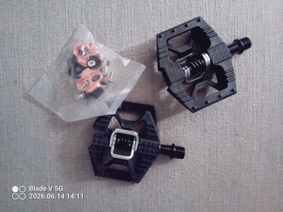 Pedały rowerowe platformowe z blokami Nowe pedały Crankbrothers Double Shot 1 Black