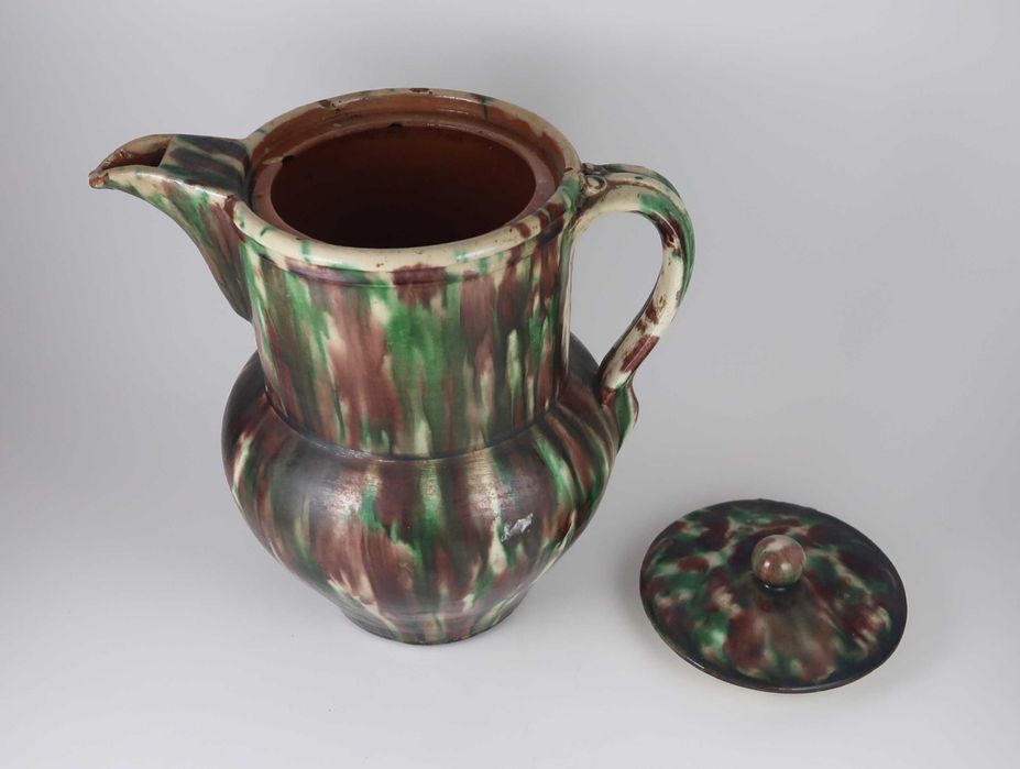 Jarro com tampa faiança das Caldas / Barcelos