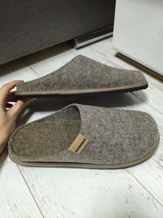 Тапки Іnblu фабрика фетр/кожа распродажа мужские/тапки чоловіч