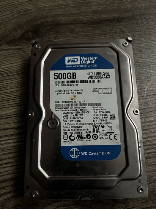 продам hdd 500gb справний
