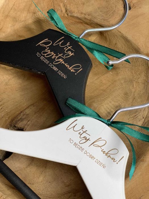 Wieszaki weselne,ślubne, personalizowane, z imionami i datą ślubu