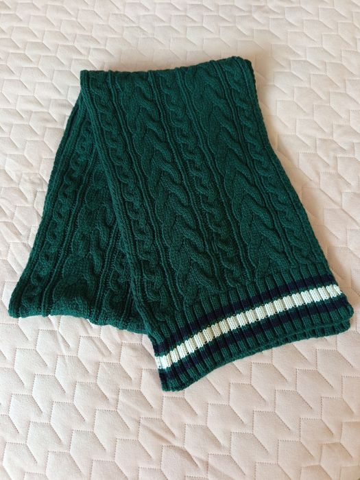 Комплект шапка і шарф C&A чоловічий в'язаний зелений