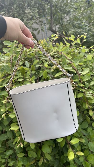 Сумка сіра шкіряна