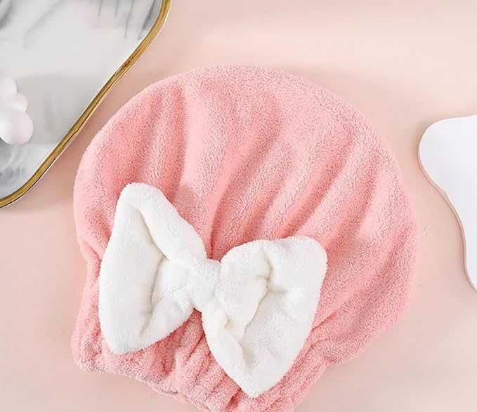 Chłonny ręcznik czepek turban do suszenia włosów z mikrofibry gruby