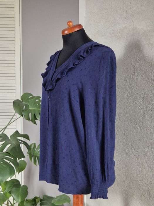 Granatowa bluzka boho roz.48, XXL