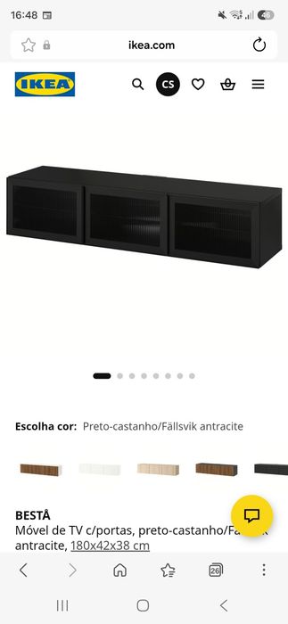 Móvel de TV  Besta, Ikea, em bom estado