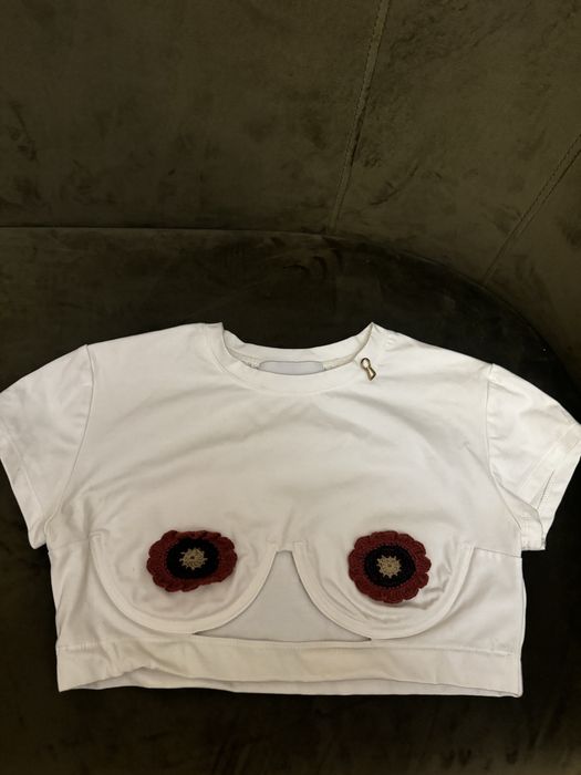 Білий трикотажний топ від TONIA XS