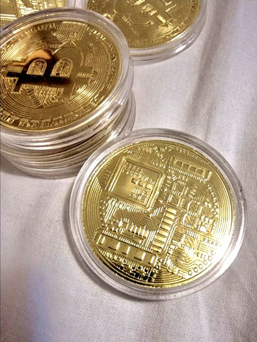 Moedas Bitcoin - Decorativas em metal