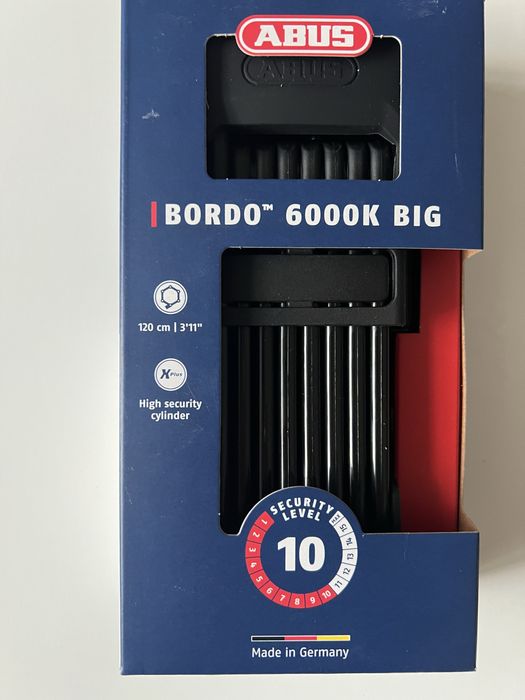 Zapięcie rowerowe Abus Bordo 6000K/120cm.