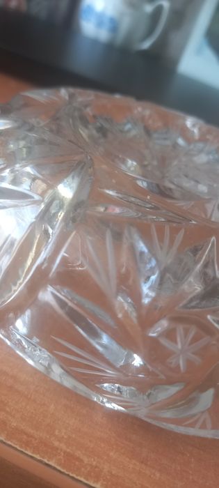 Kryształowa popielnica PRL