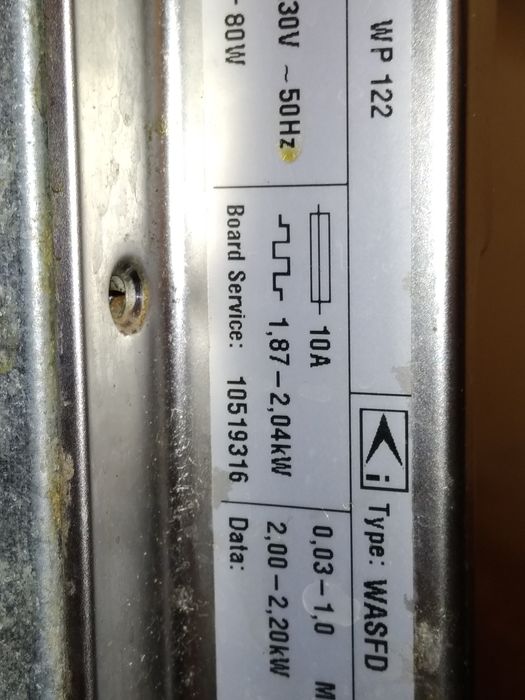 Zmywarka Whirlpool WP 122 części