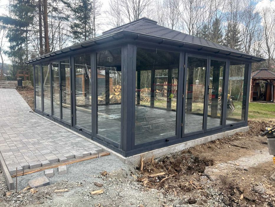 Altana altanka ogrodowa drewniana Ogród Zimowy A4 6m x 4m Full Glass!