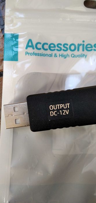USB кабель для роутера с преобразователем напряжения с 5V- 12V, 5V-9V