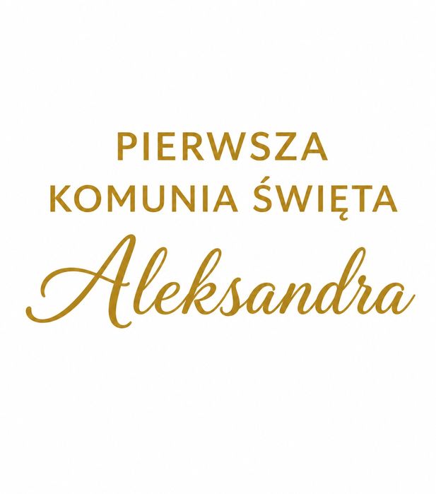 2x Napisy na ścianke Naklejka złota
