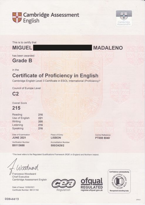 Aulas de inglês/14 euros por hora