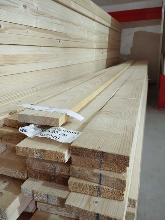 Рейка монтажна: стругана та свіжопил, бруси різних розмірів, ДОСТАВКА