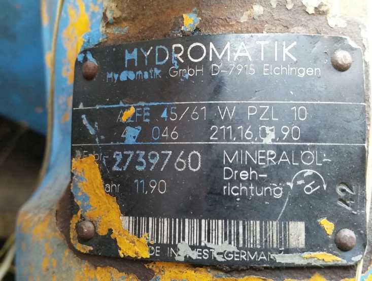 Silnik Jazdy Obrotu Hydromotor Hydromatik A2FE 45/61 W PZL 10 CZĘŚCI