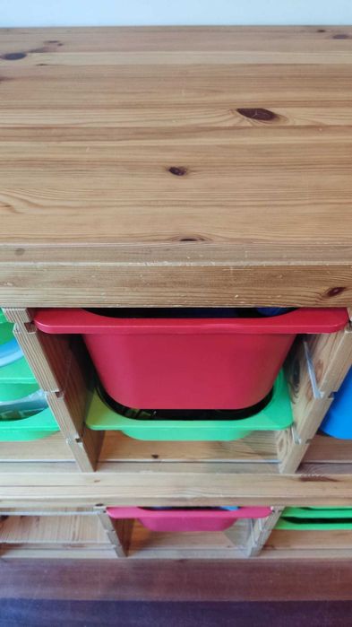 2 Módulos arrumos madeira pinho maciço