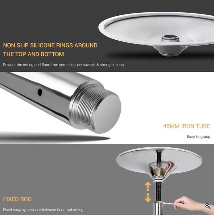 Drążek do tańca Pole Dance do 100 kg 1.43-2.75m