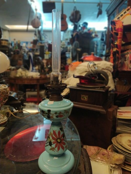 Lote 16 Candeeiros antigos a petróleo e de ficha - vintage