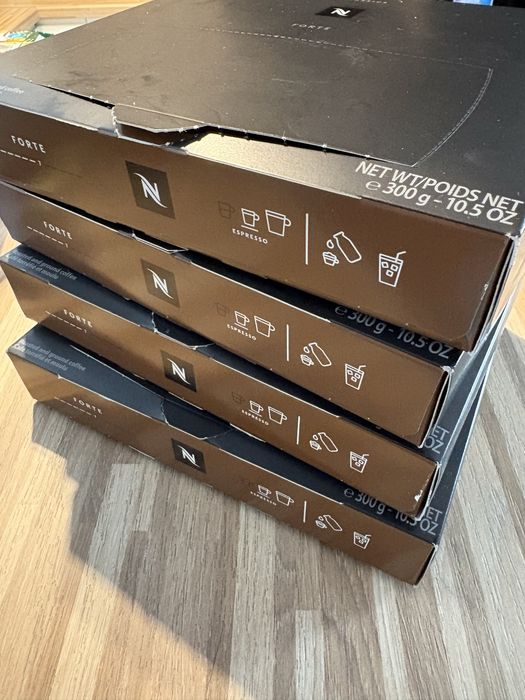 4 opakowania Nespresso Lungo Forte płaskie kapsułki