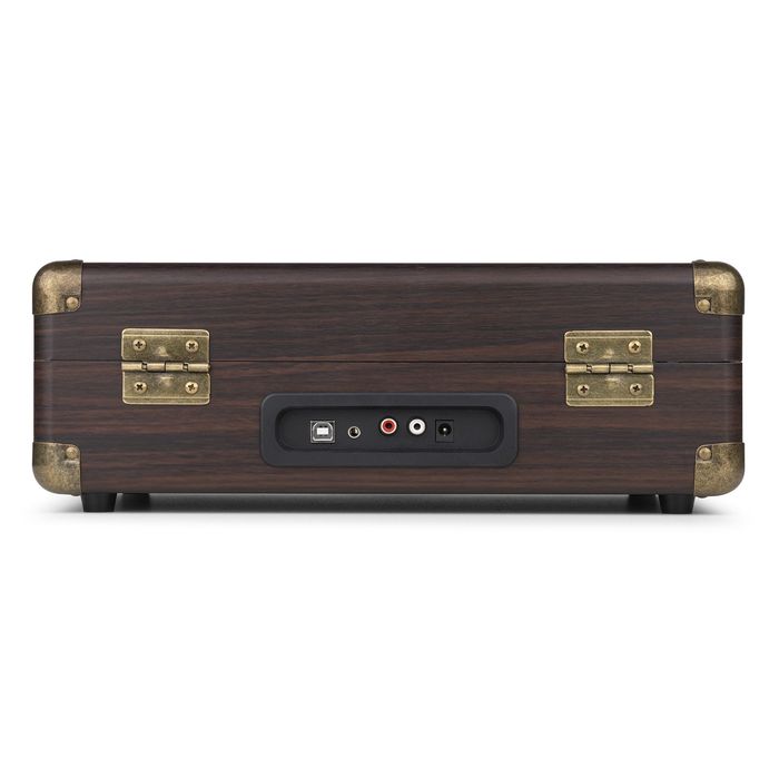 Gramofon Retro Bluetooth Głośniki AUX in Brązowy Gramofon w Walizce
