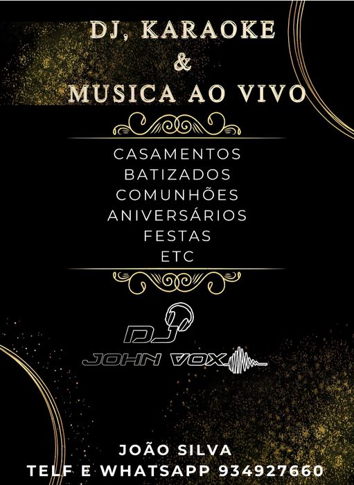 Serviços de Música ao Vivo, Karaoke, DJ e Fogo de Artifício