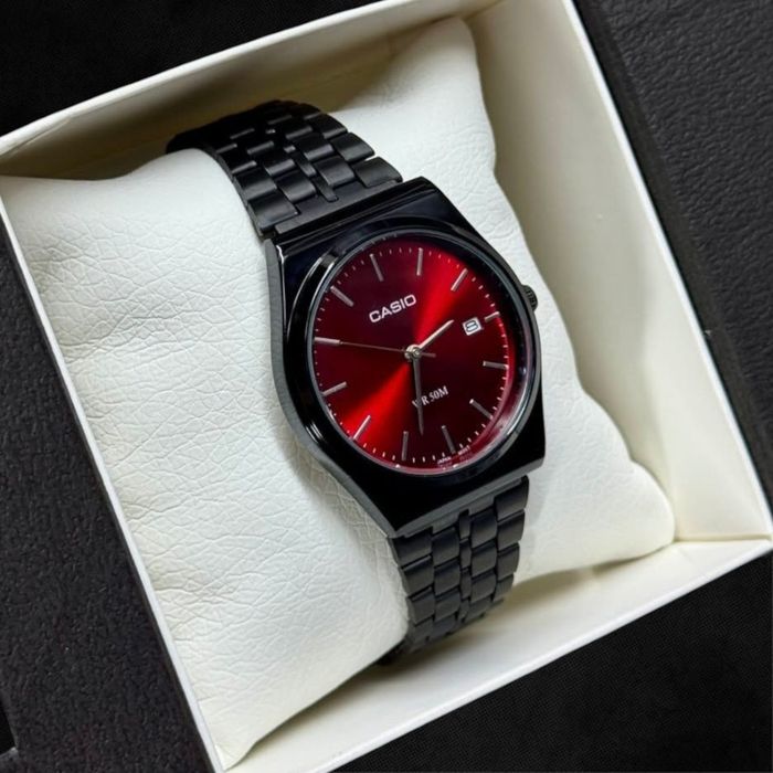 Мужские наручные часы Касио черные, класиские часы Casio